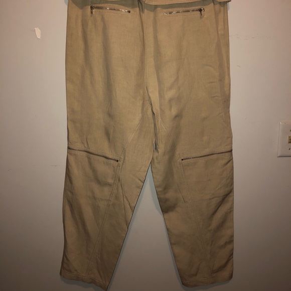 R/R Studio Robert Rodriguez Peplum Drawstring Pants Linen Blend Size 10 - Picture 8 of 8